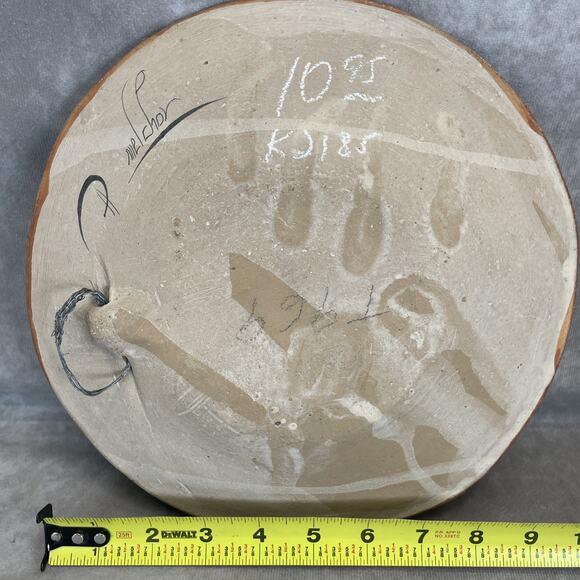 Vtg Mexican 1960-80s Melchar Hanging Charger Plate Tonala Folk Art Pottery 10 in - Picture 4 of 4